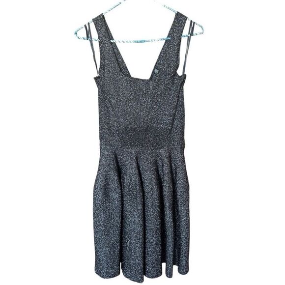 Ted Baker Glitzia Metallic Skater Dress Black - Picture 4 of 9